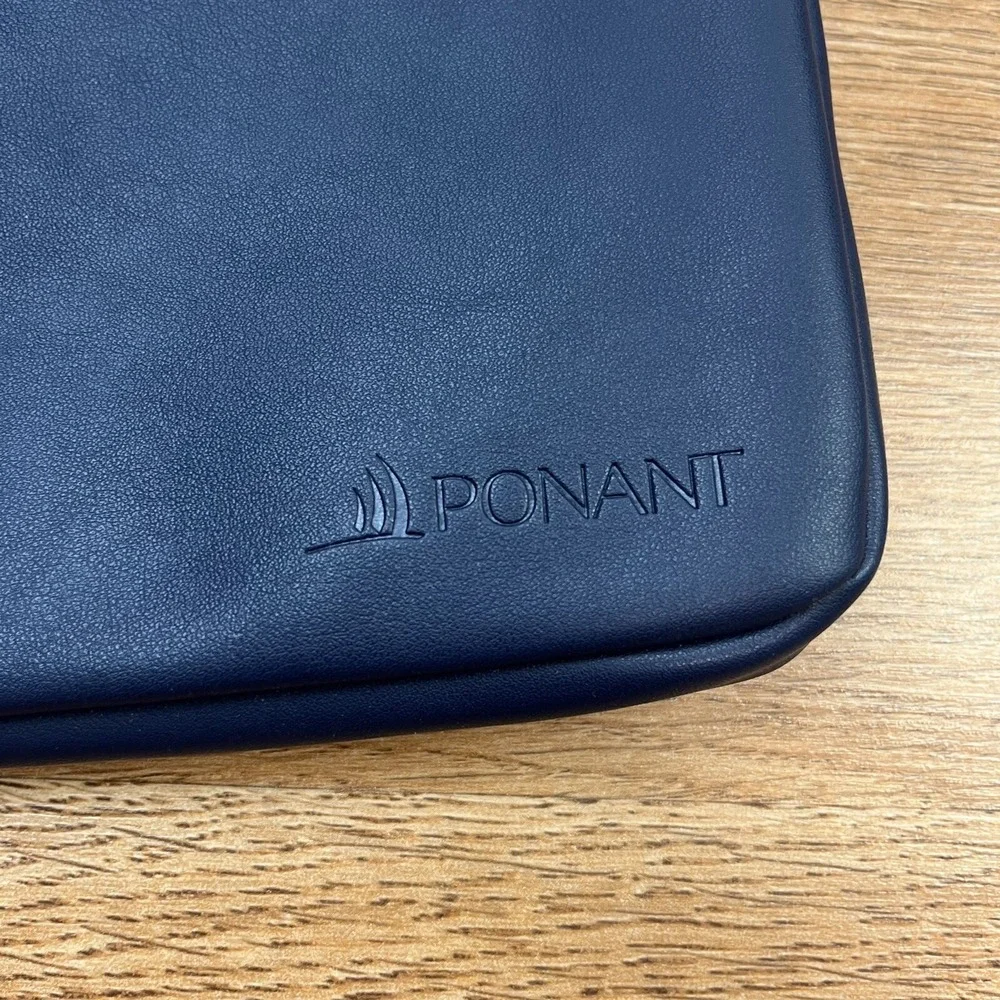 Ponant Yachting Cruise Zip‎ Bag Navy Blue NEW